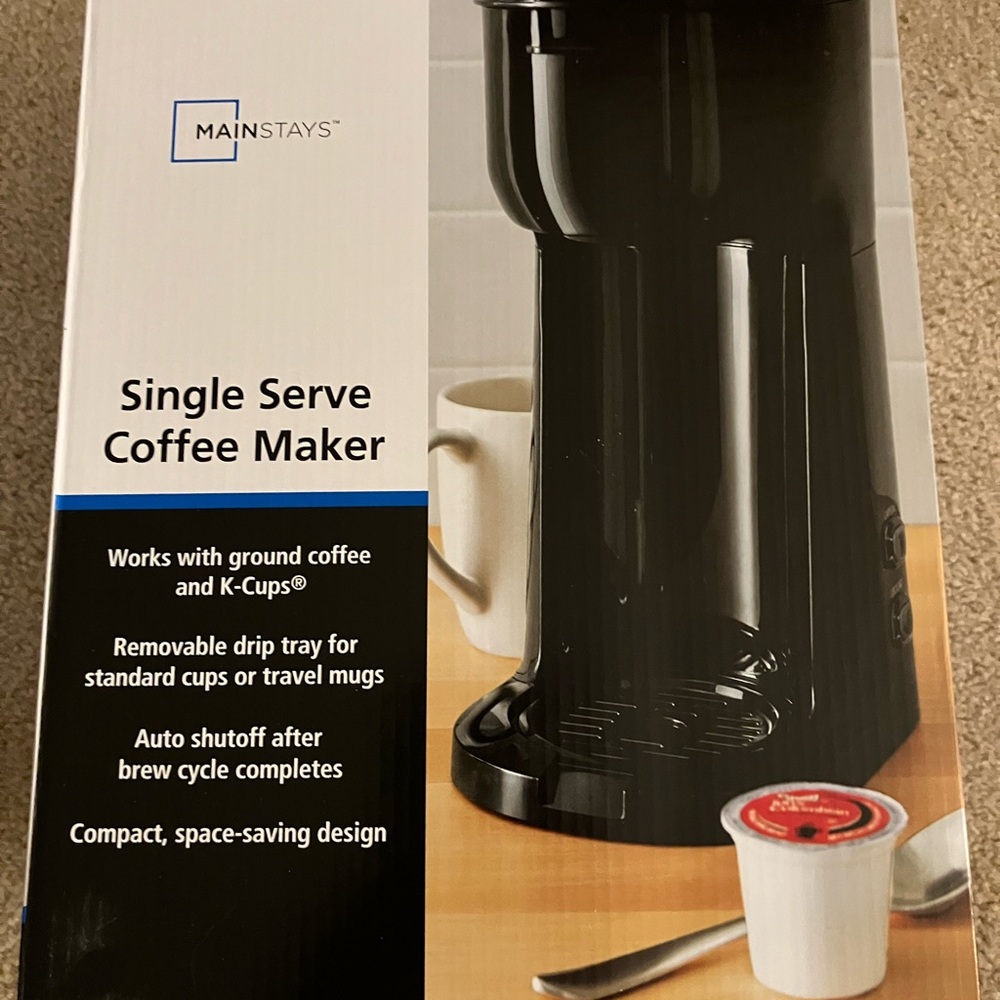 Mainstays Black Single Serve Coffee Brewer